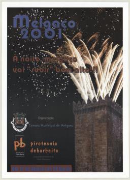 Cartaz da festa de 2001 fogo de artificio 