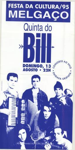 Cartaz da festa de 1995 concerto Quinta do Bill 